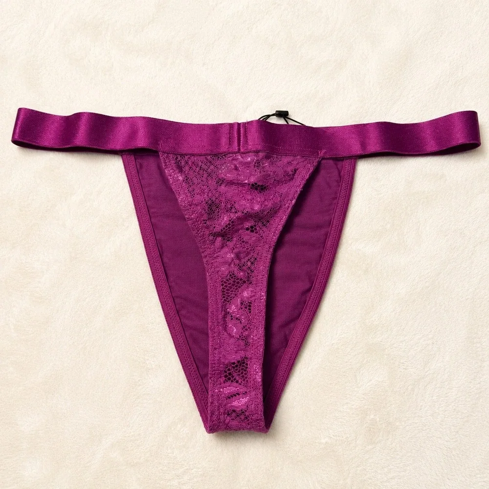 COSABELLA NSN Men's Italian Lace Thong Swiss Beet‎ Purple - Size M / NWT